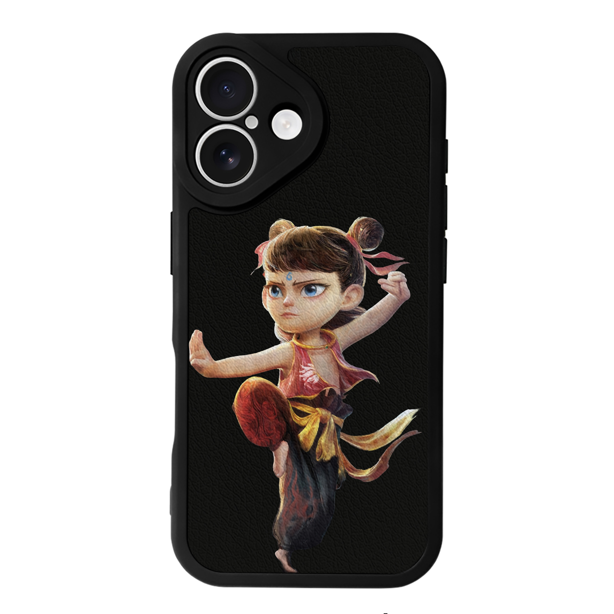（画像用） Ne Zha 2 ナタ 魔童の大暴れ 【iPhone 16シリーズ対応】シリコンスマホケース（レザー調） 材質：シリコン